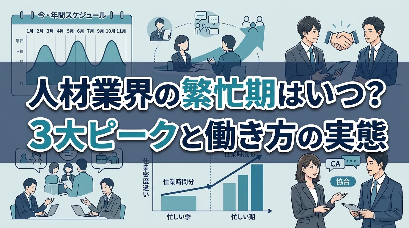 人材業界の繁忙期はいつ？3大ピークと働き方の実態をプロが解説