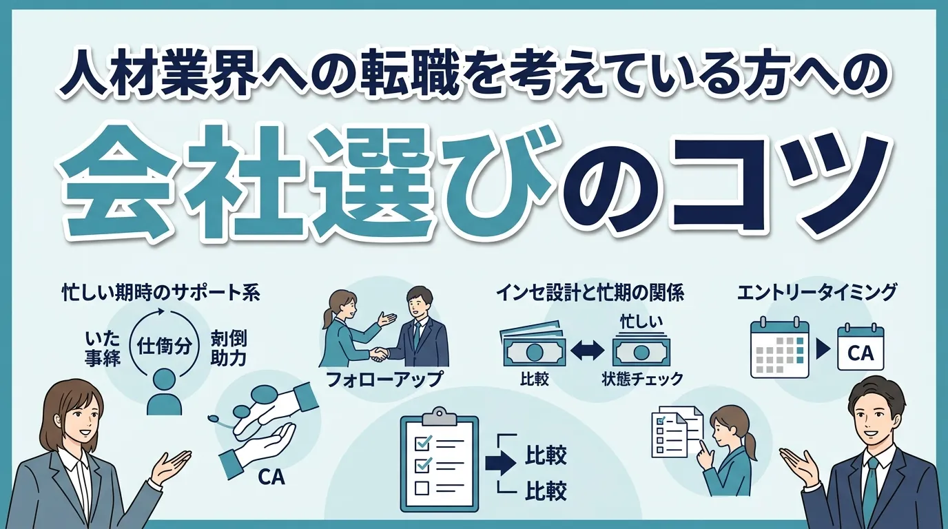 人材業界への転職を考えている方への会社選びのコツ