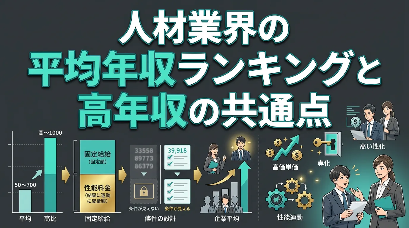 人材業界の平均年収ランキングと年収が高い会社の共通点