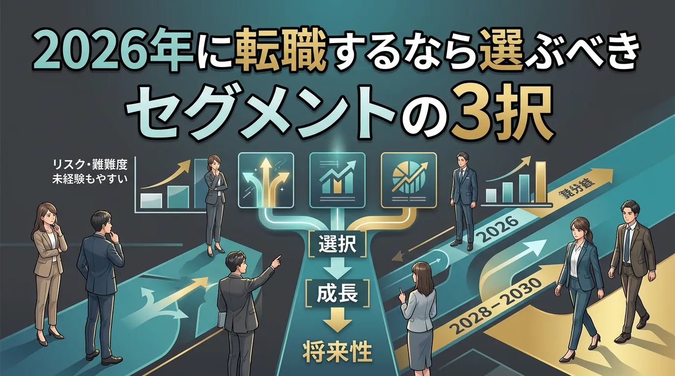 2026年に転職するなら選ぶべきセグメントの3択