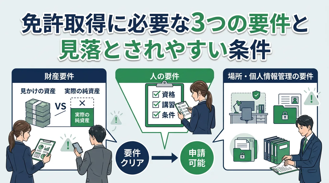 免許取得に必要な3つの要件と見落とされやすい条件