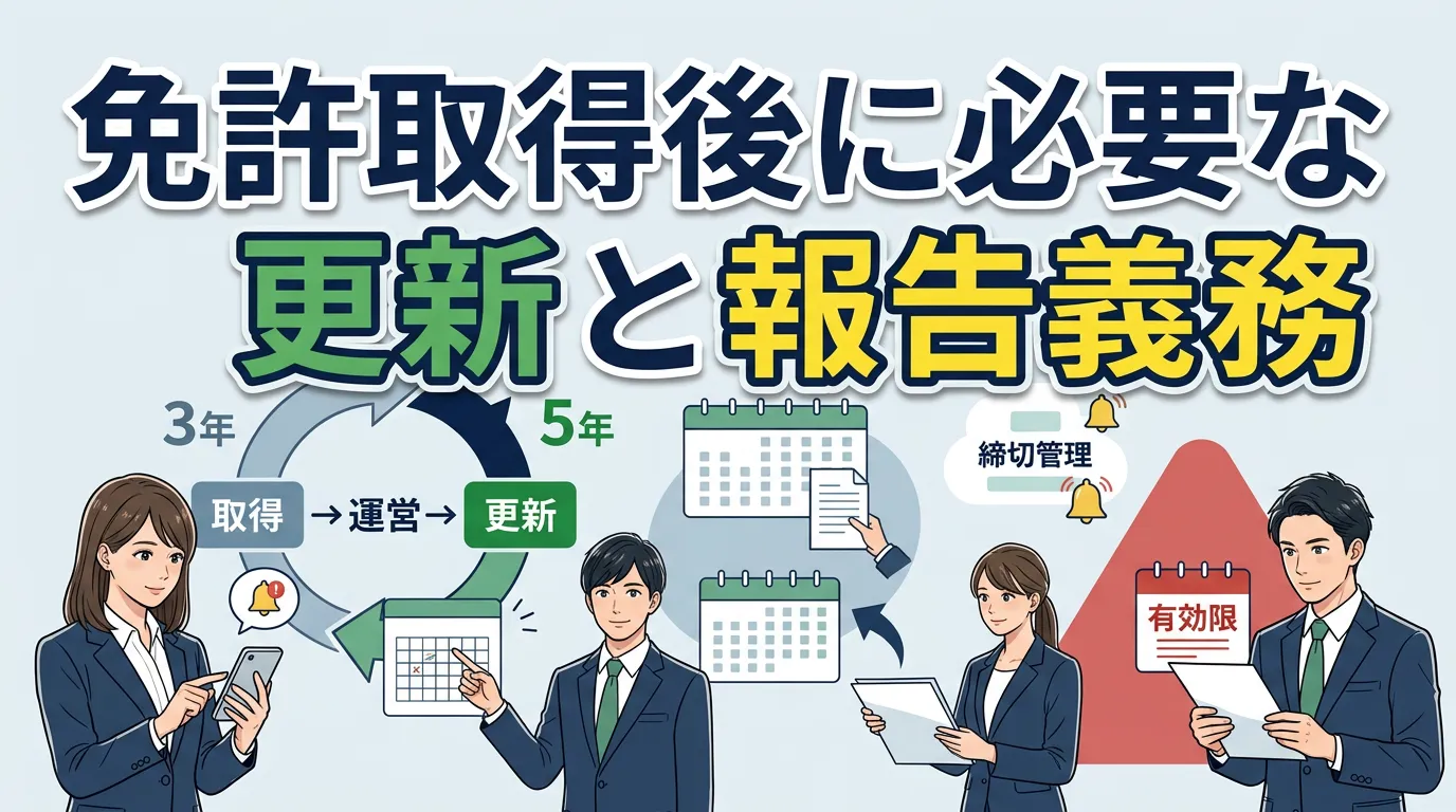 免許取得後に必要な更新と報告義務