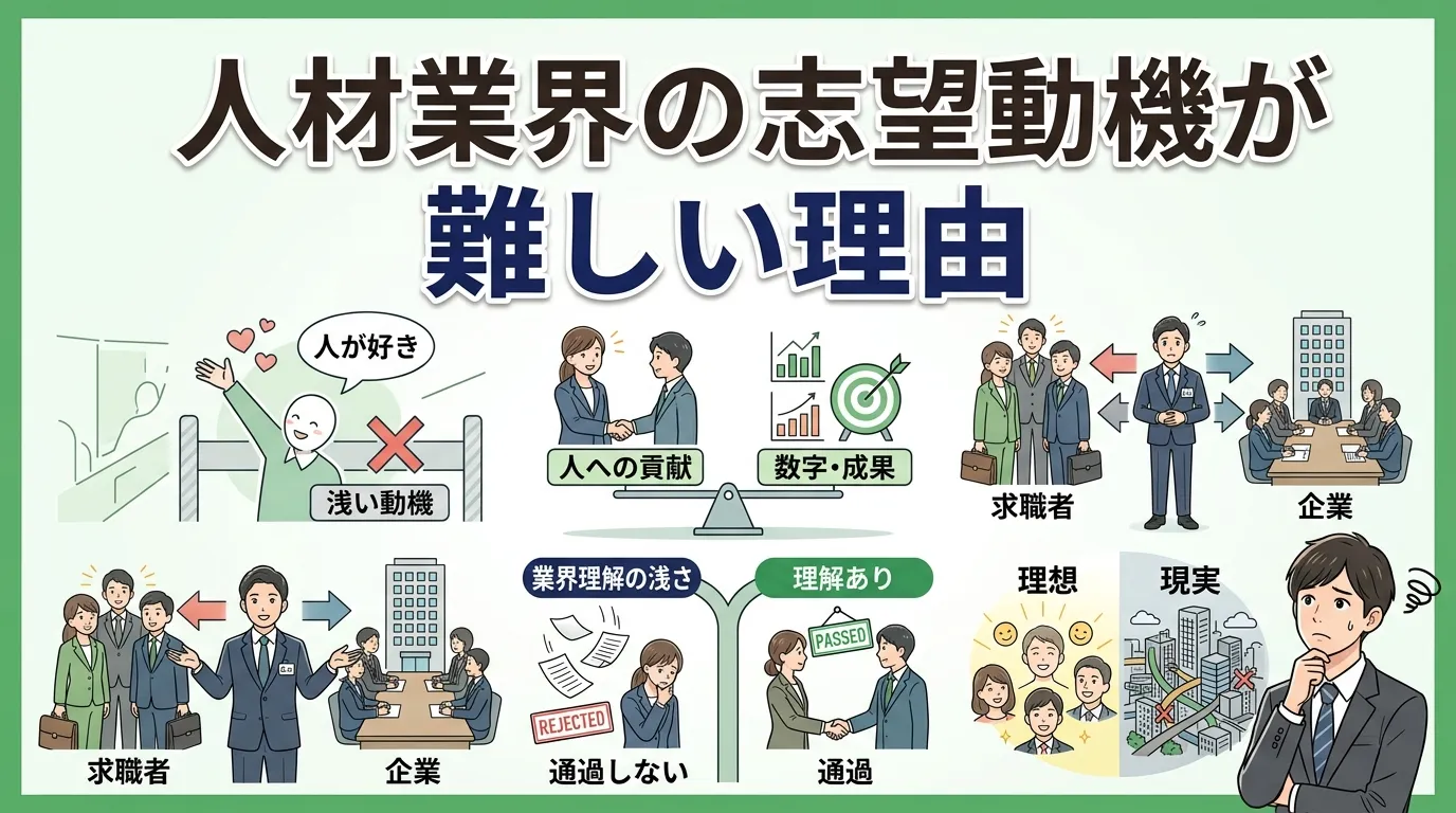 人材業界の志望動機が難しい理由