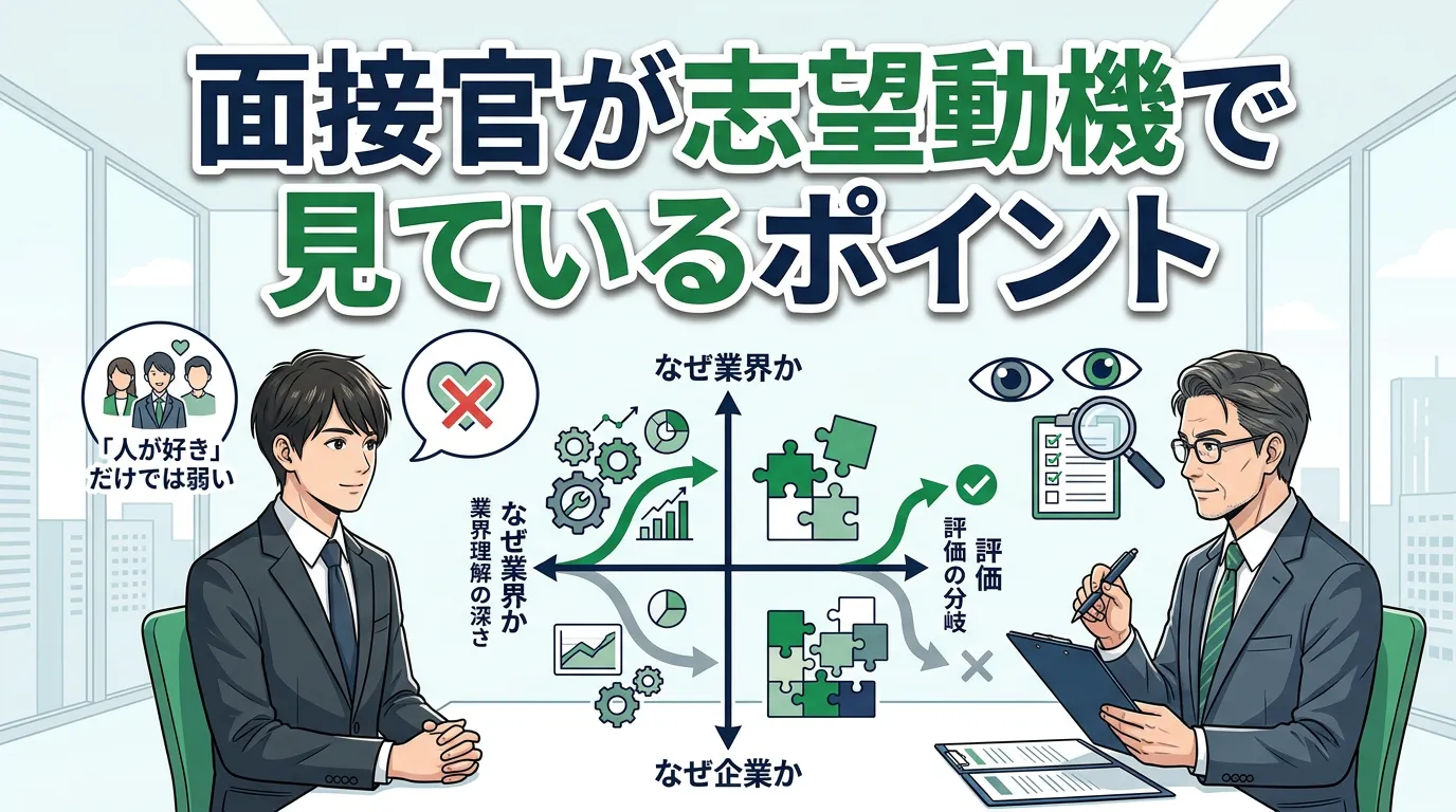 面接官が志望動機で見ているポイント