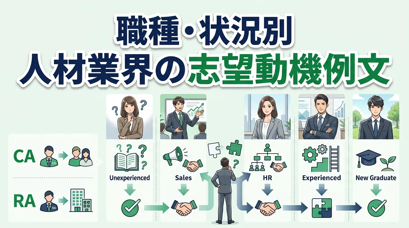 職種・状況別 人材業界の志望動機例文