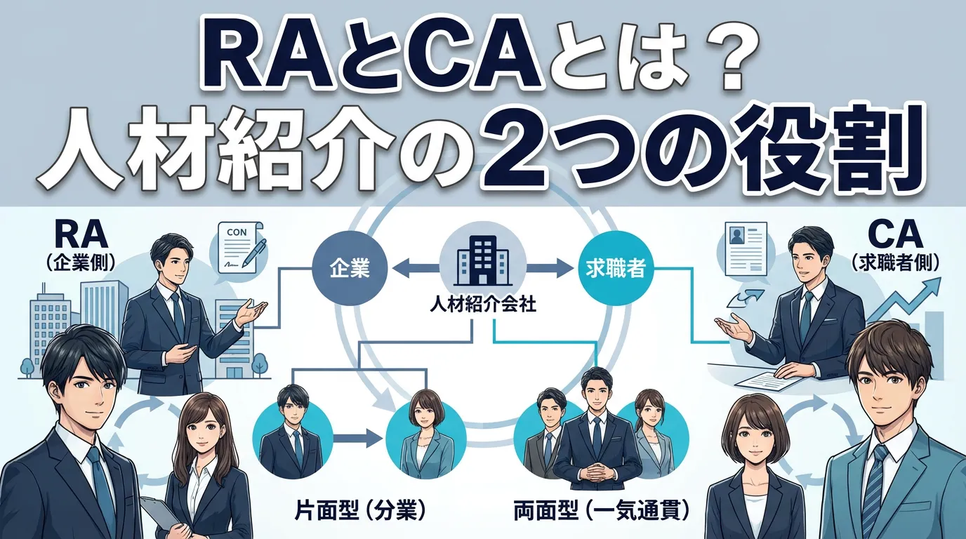 RAとキャリアアドバイザーとは?人材紹介の2つの役割