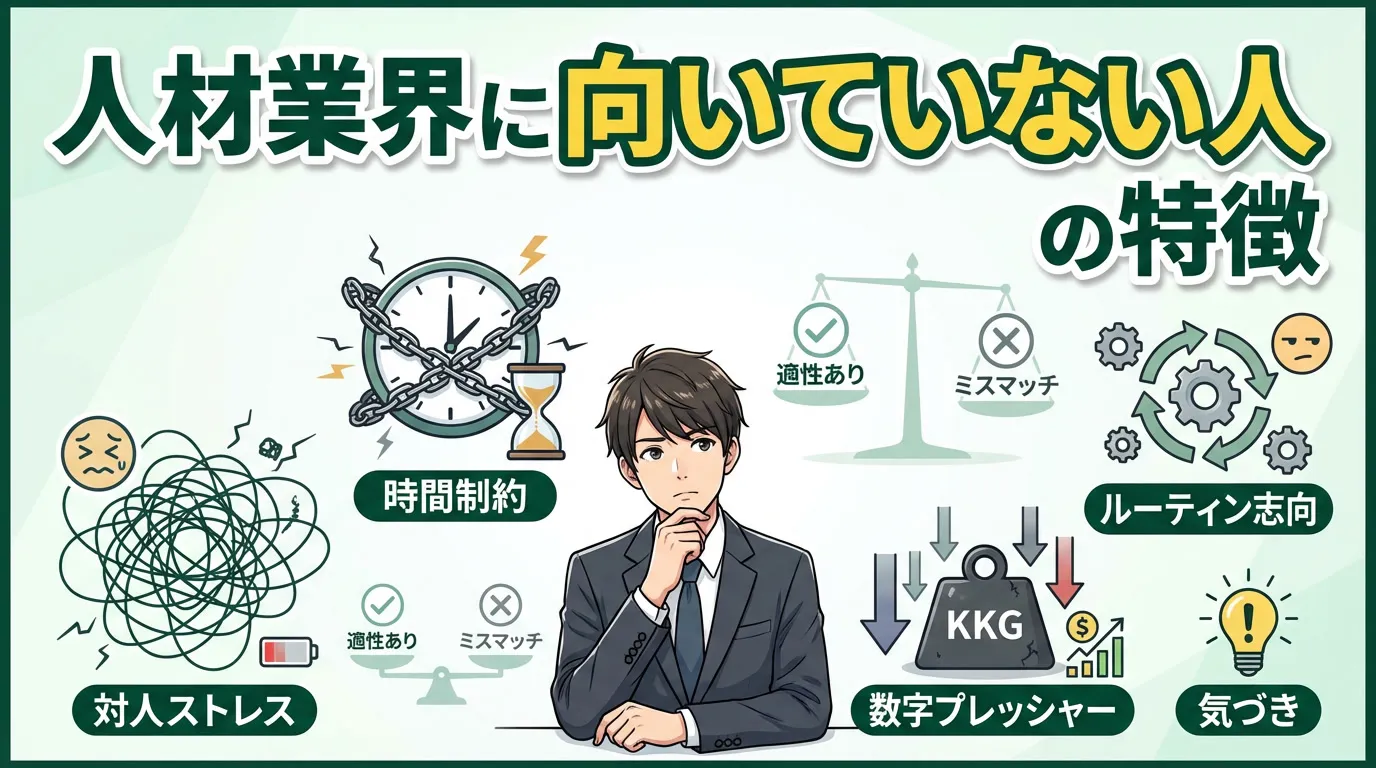 人材業界に向いていない人の特徴