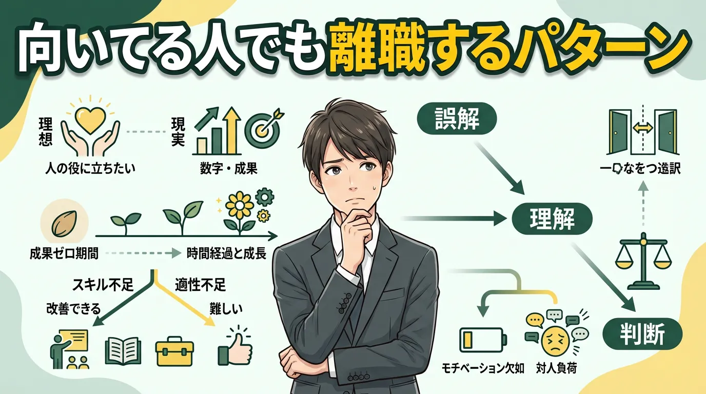 向いてる人でも離職するパターン