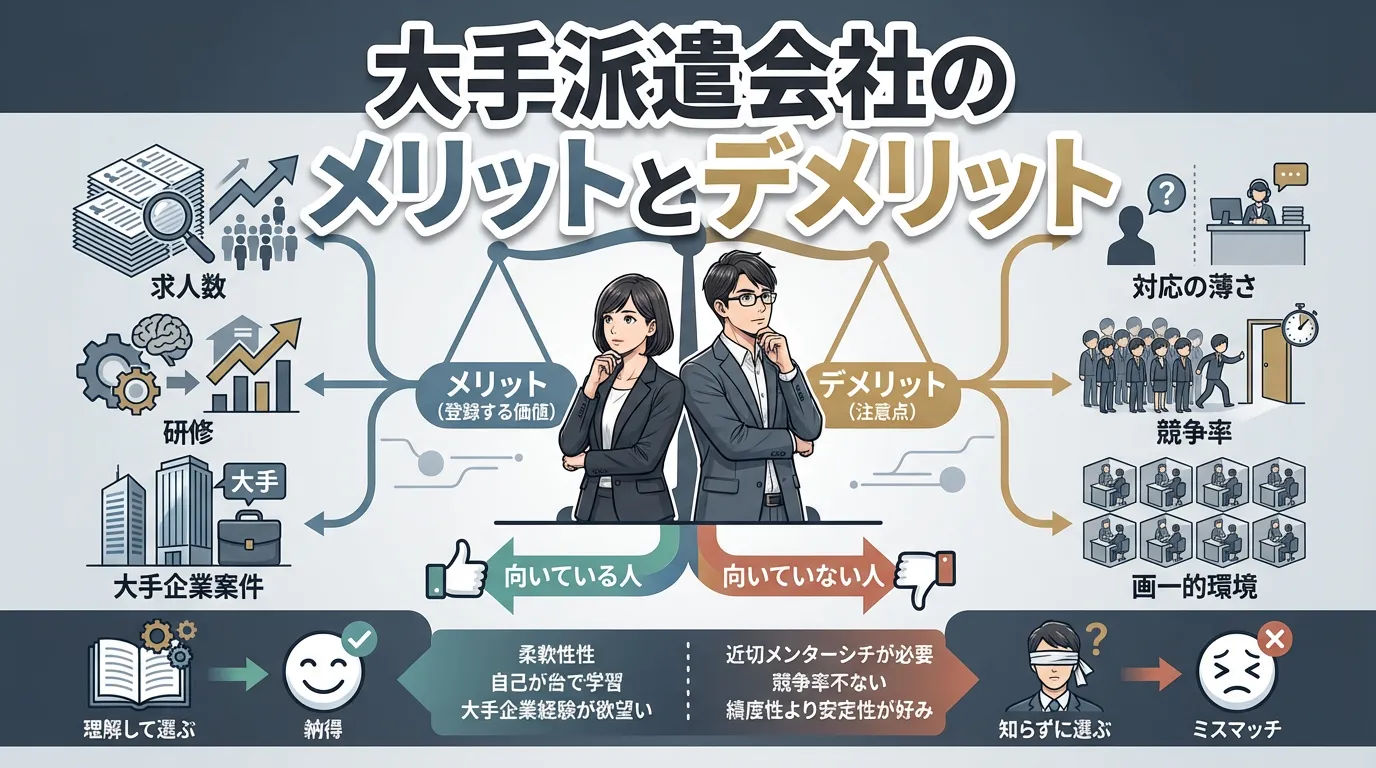 大手派遣会社のメリットとデメリット（内側から見た実態）