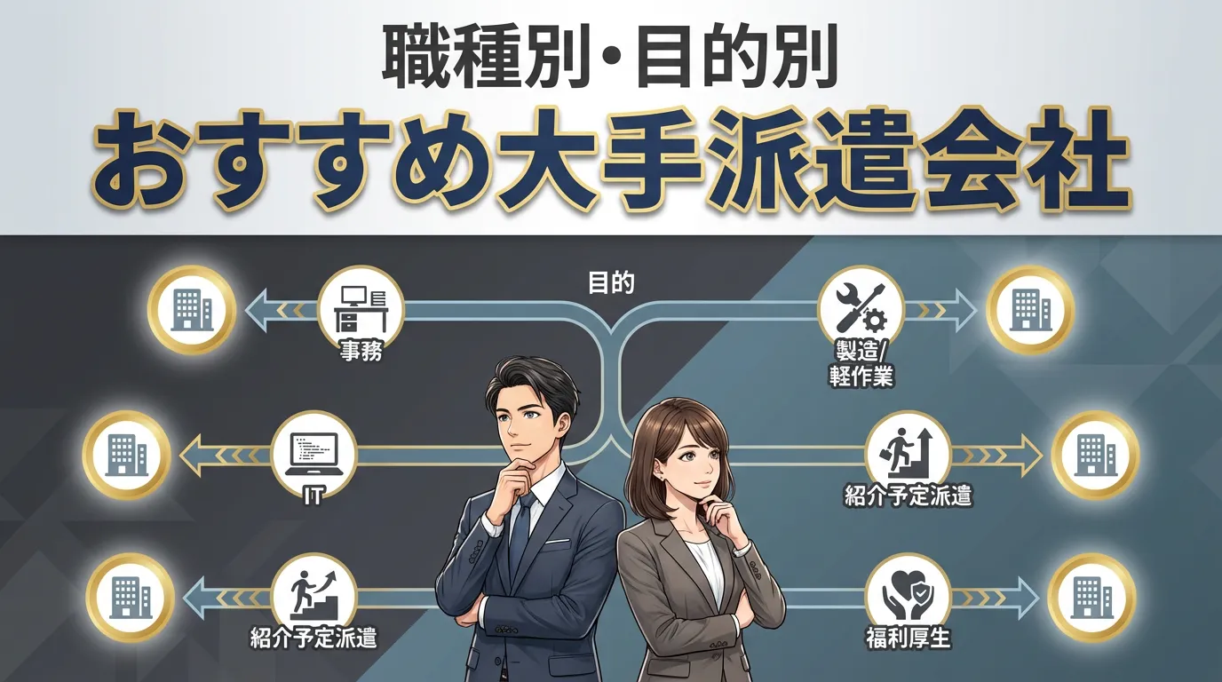 職種別・目的別おすすめ大手派遣会社
