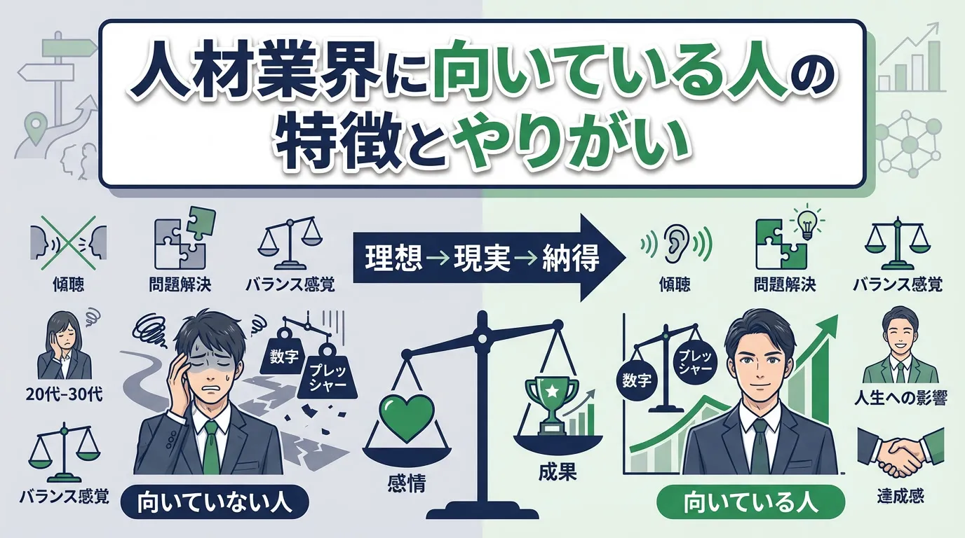 人材業界に向いている人の特徴とやりがい