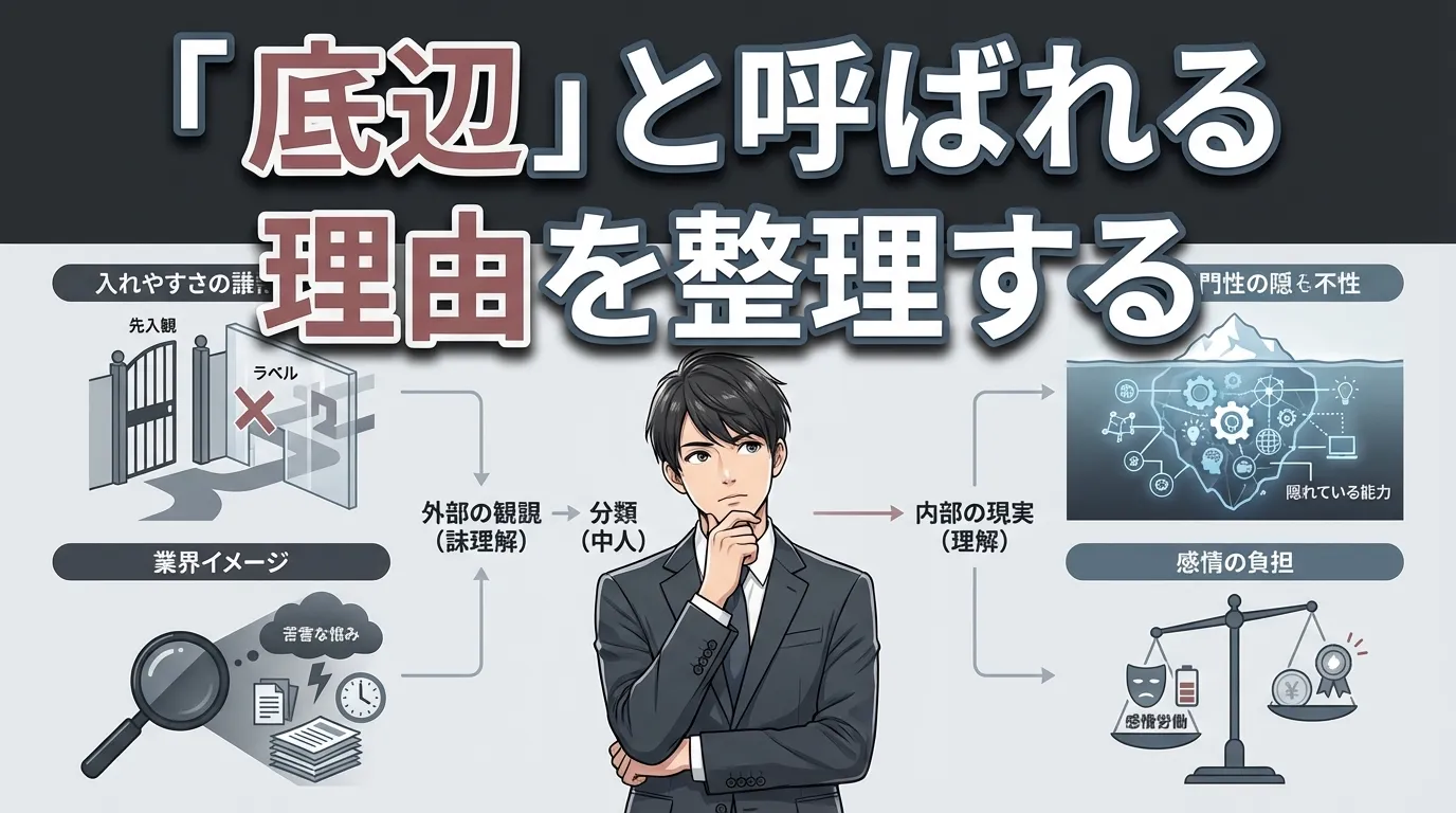 「底辺」と呼ばれる理由を整理する
