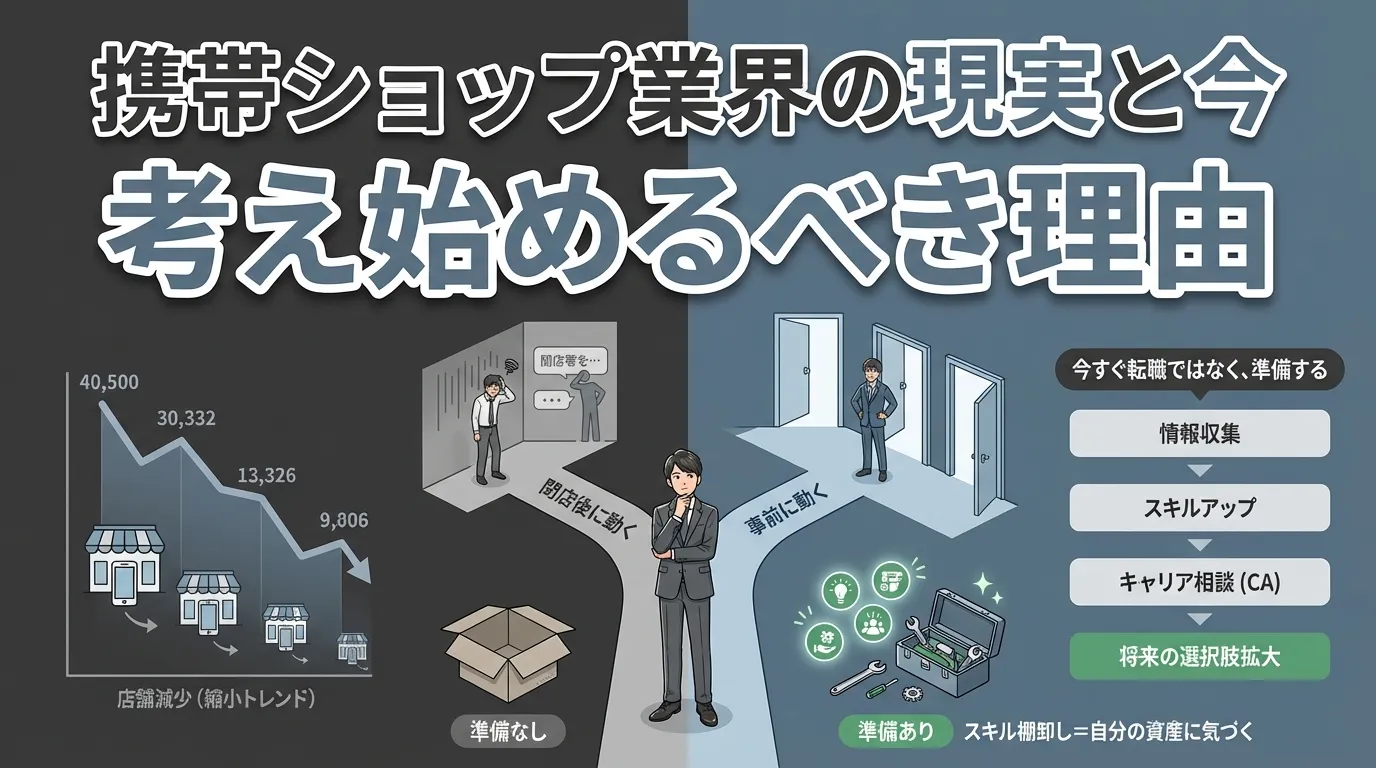 携帯ショップ業界の現実と今、考え始めるべき理由