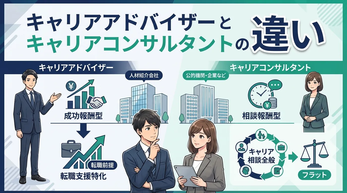 キャリアアドバイザーとキャリアコンサルタントの違い