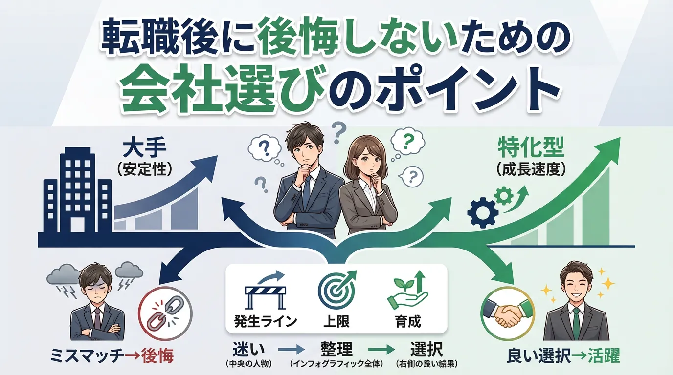 転職後に後悔しないための会社選びのポイント