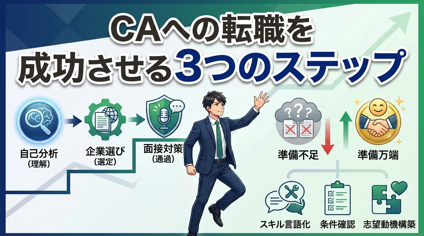 キャリアアドバイザーへの転職を成功させる3つのステップ