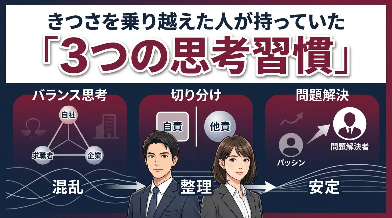 きつさを乗り越えた人が持っていた「3つの思考習慣」
