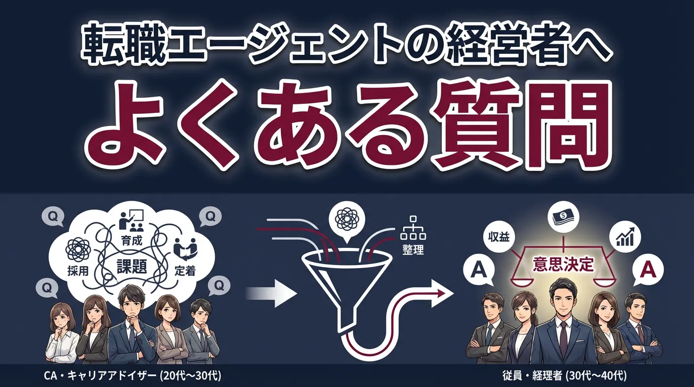 転職エージェントについてよくある質問

