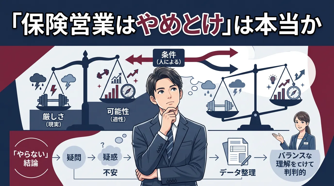 「保険営業はやめとけ」は本当か