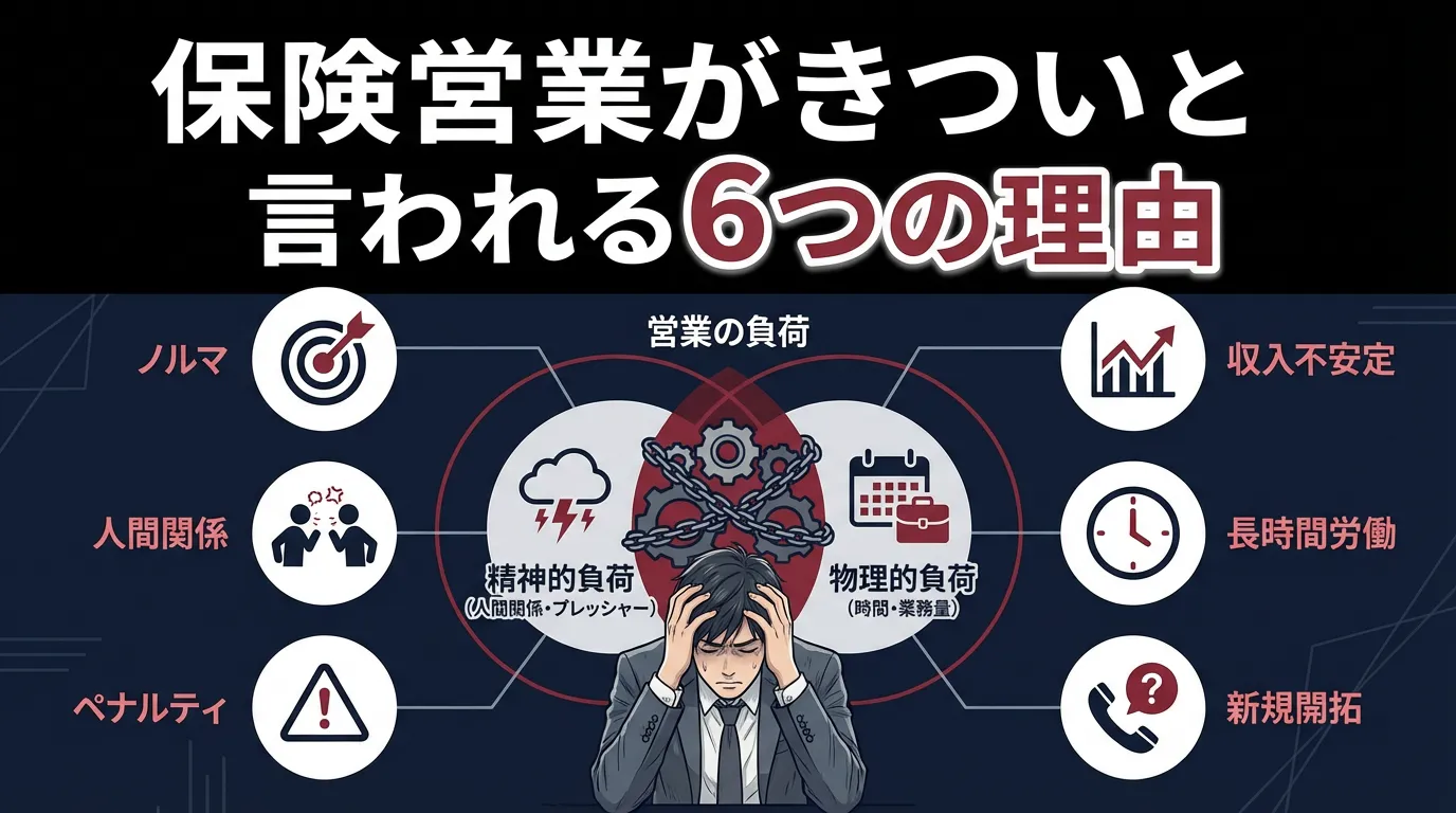 保険営業がきついと言われる6つの理由