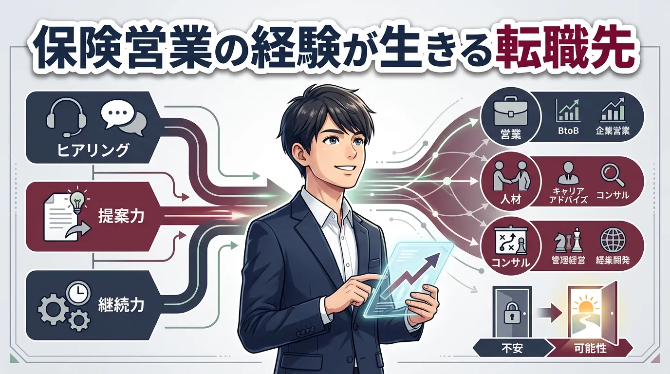 保険営業の経験が生きる転職先