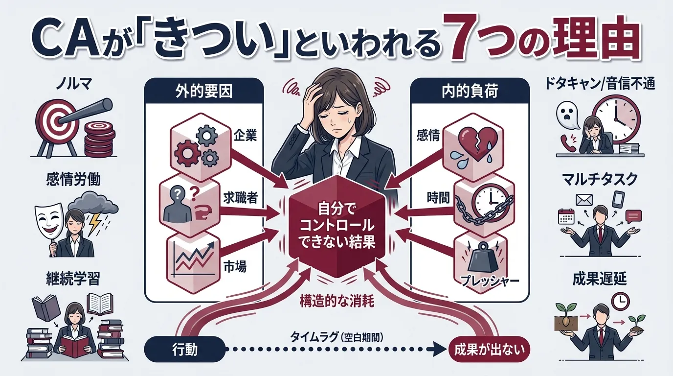 キャリアアドバイザーが「きつい」といわれる7つの理由