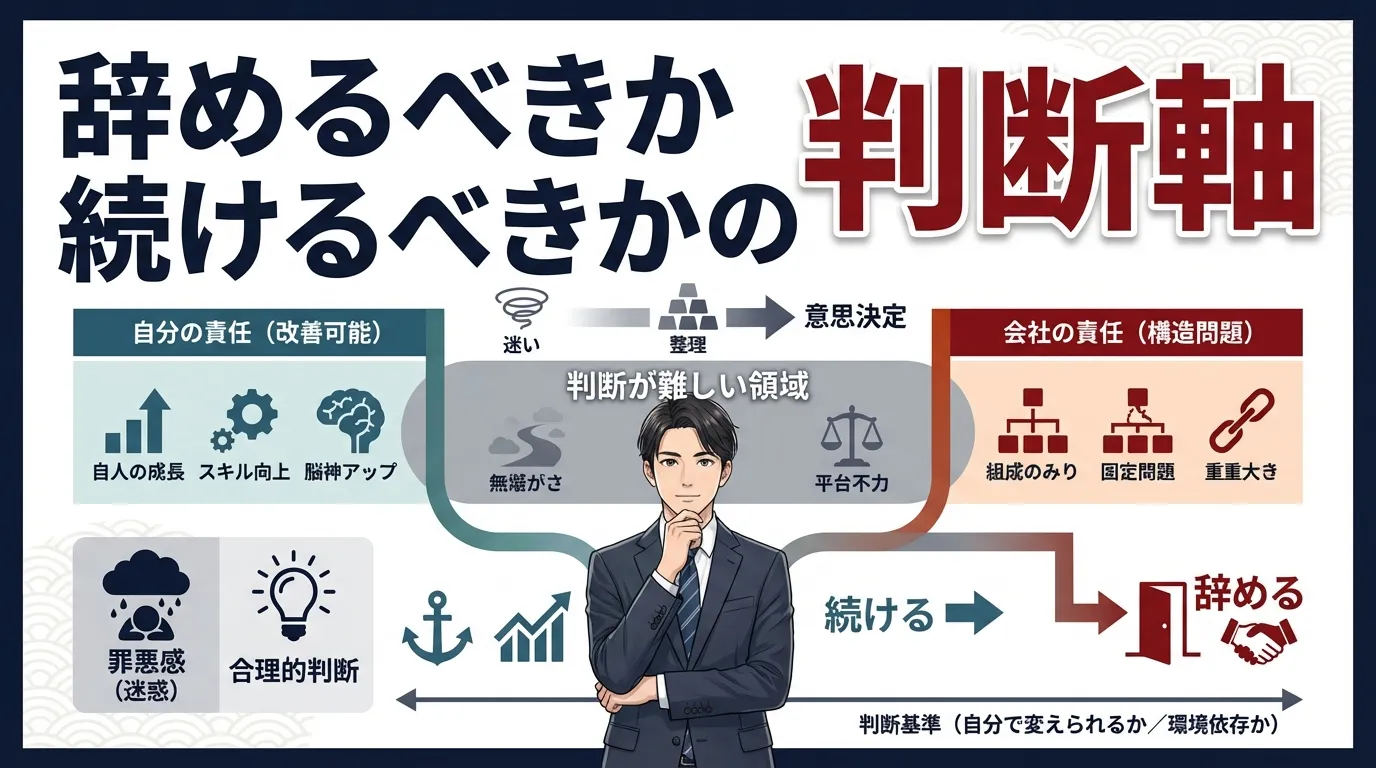 辞めるべきか続けるべきかの判断軸