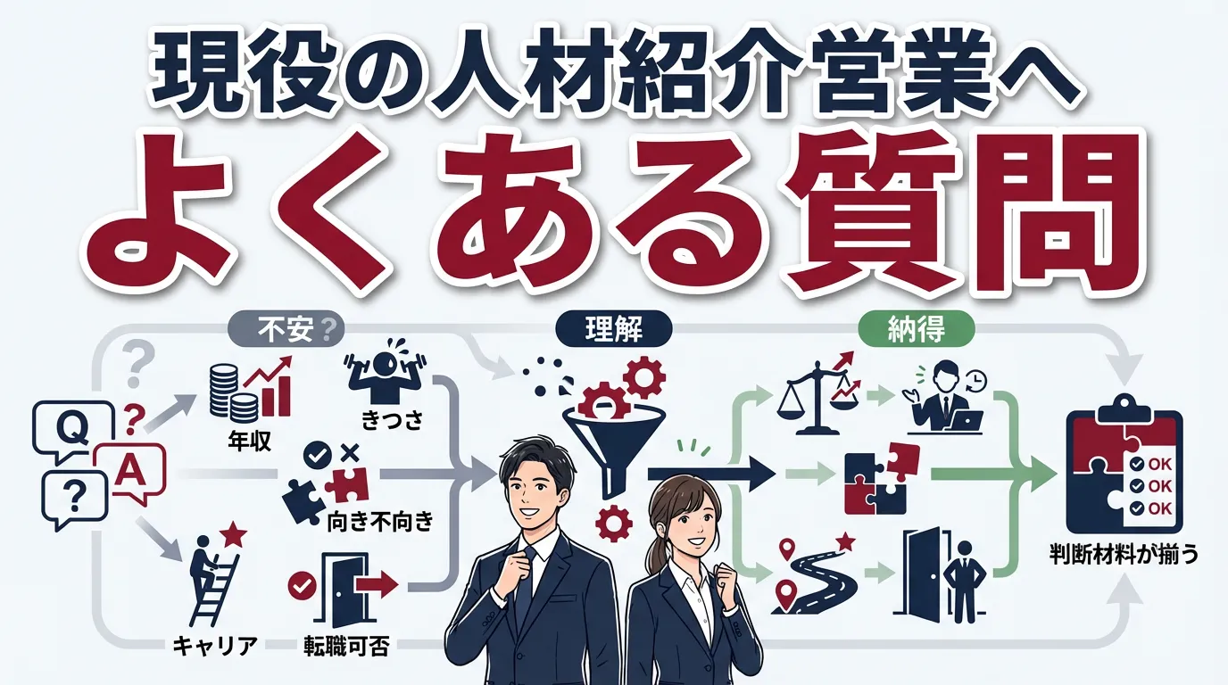 現役の人材紹介営業へよくある質問