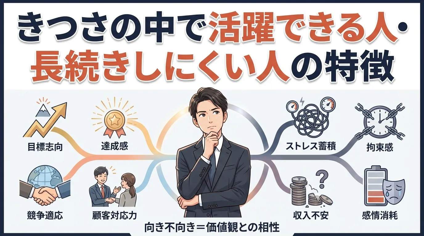 きつさの中で活躍できる人・長続きしにくい人の特徴