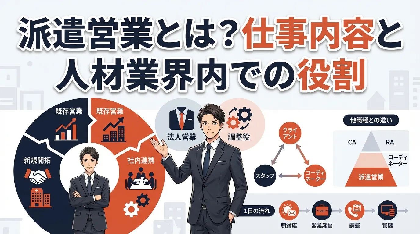 派遣営業とは？仕事内容と人材業界内での役割