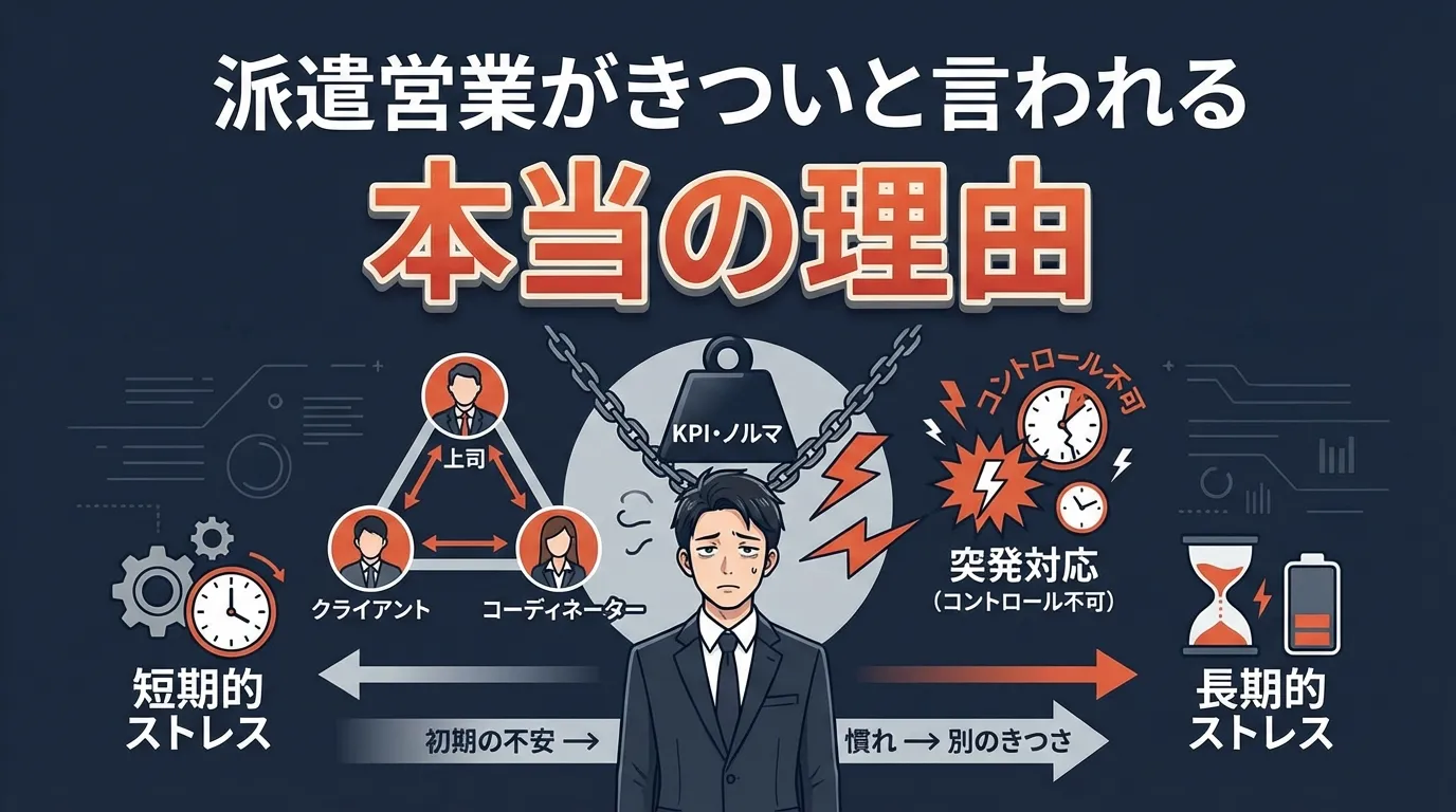 派遣営業がきついと言われる本当の理由