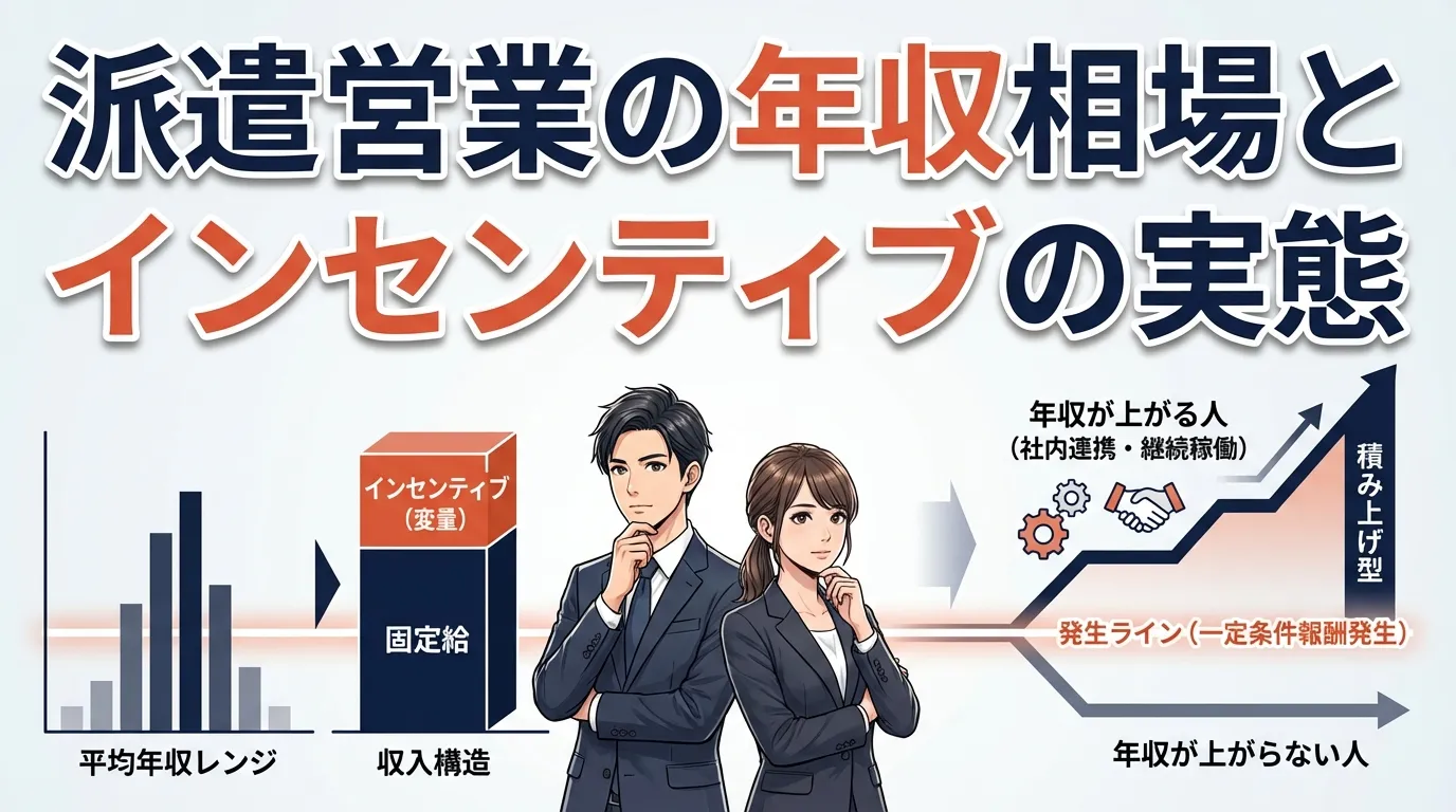 派遣営業の年収相場とインセンティブの実態