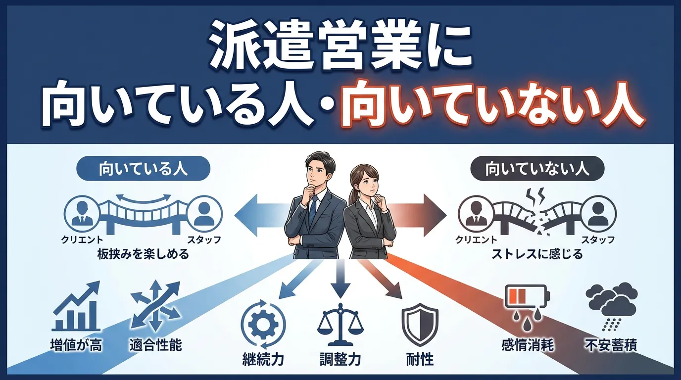 派遣営業に向いている人・向いていない人