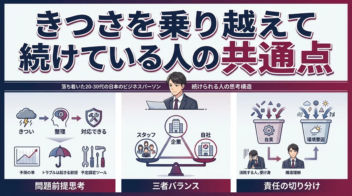 きつさを乗り越えて続けている人の共通点