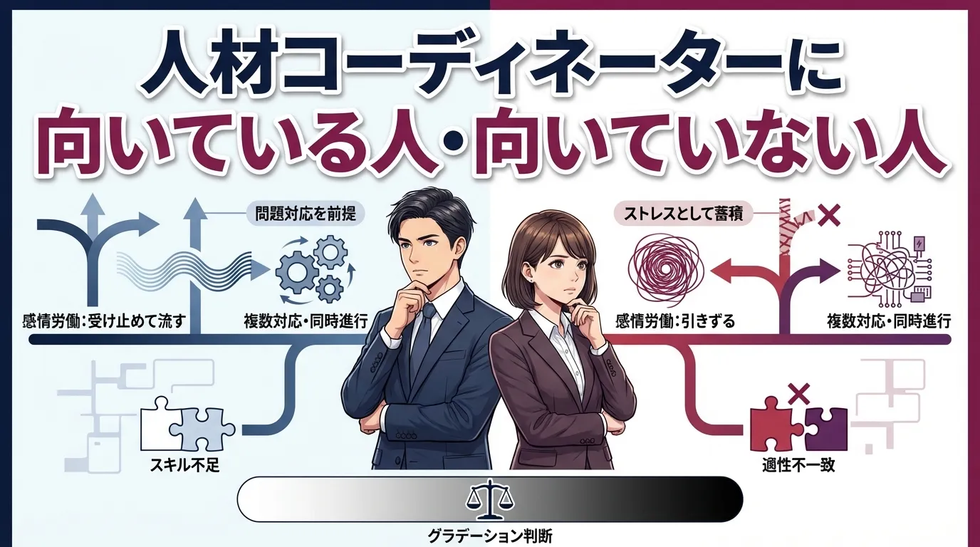 人材コーディネーターに向いている人・向いていない人