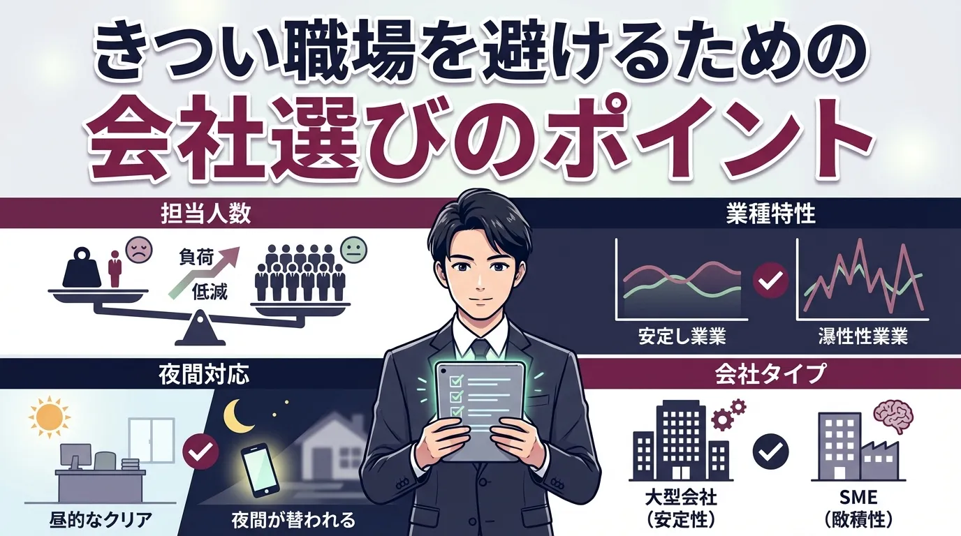 きつい職場を避けるための会社選びのポイント