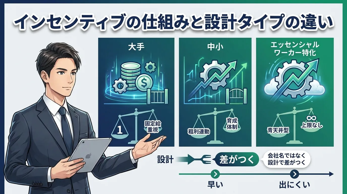 インセンティブの仕組みと設計タイプの違い