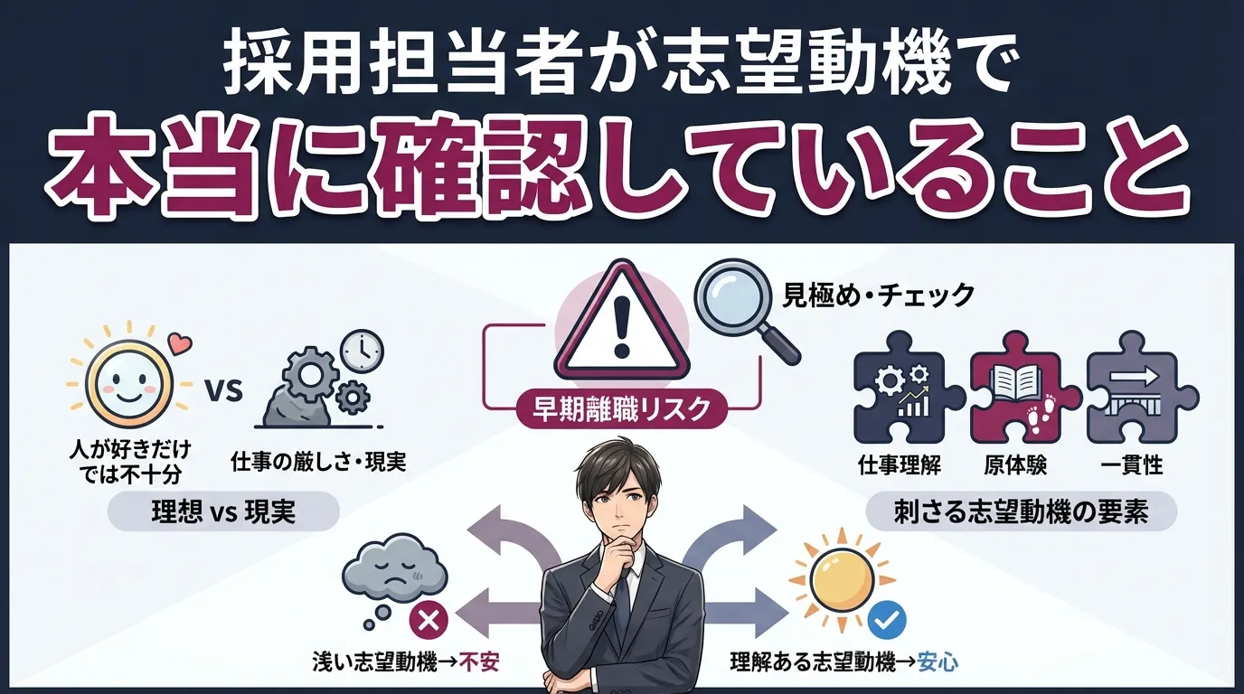 採用担当者が志望動機で本当に確認していること