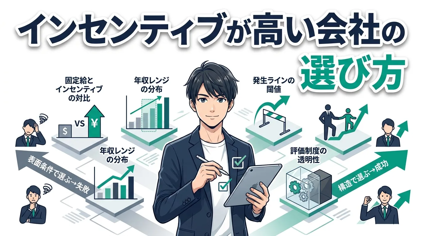 インセンティブが高い会社の選び方