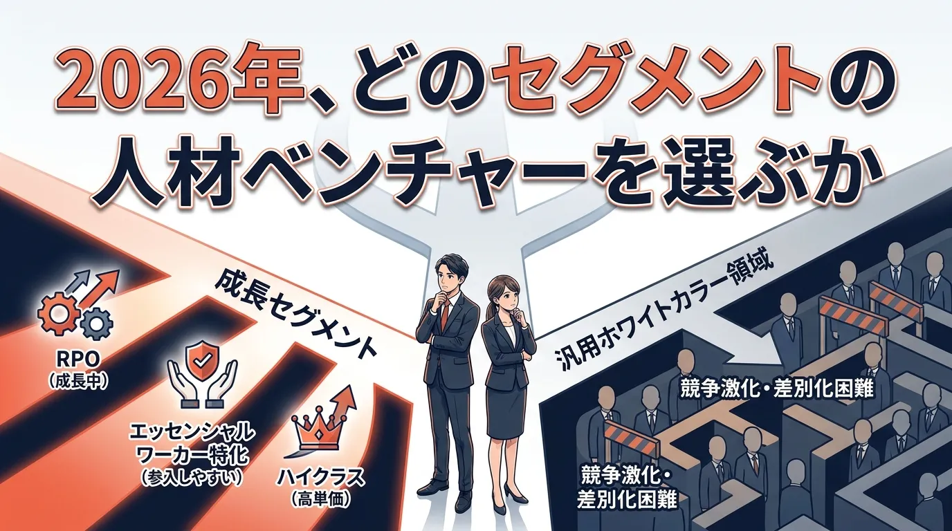2026年、どのセグメントの人材ベンチャーを選ぶか