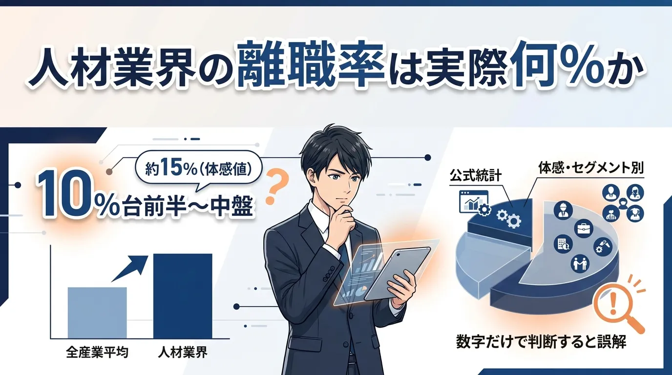 人材業界の離職率は実際何%か