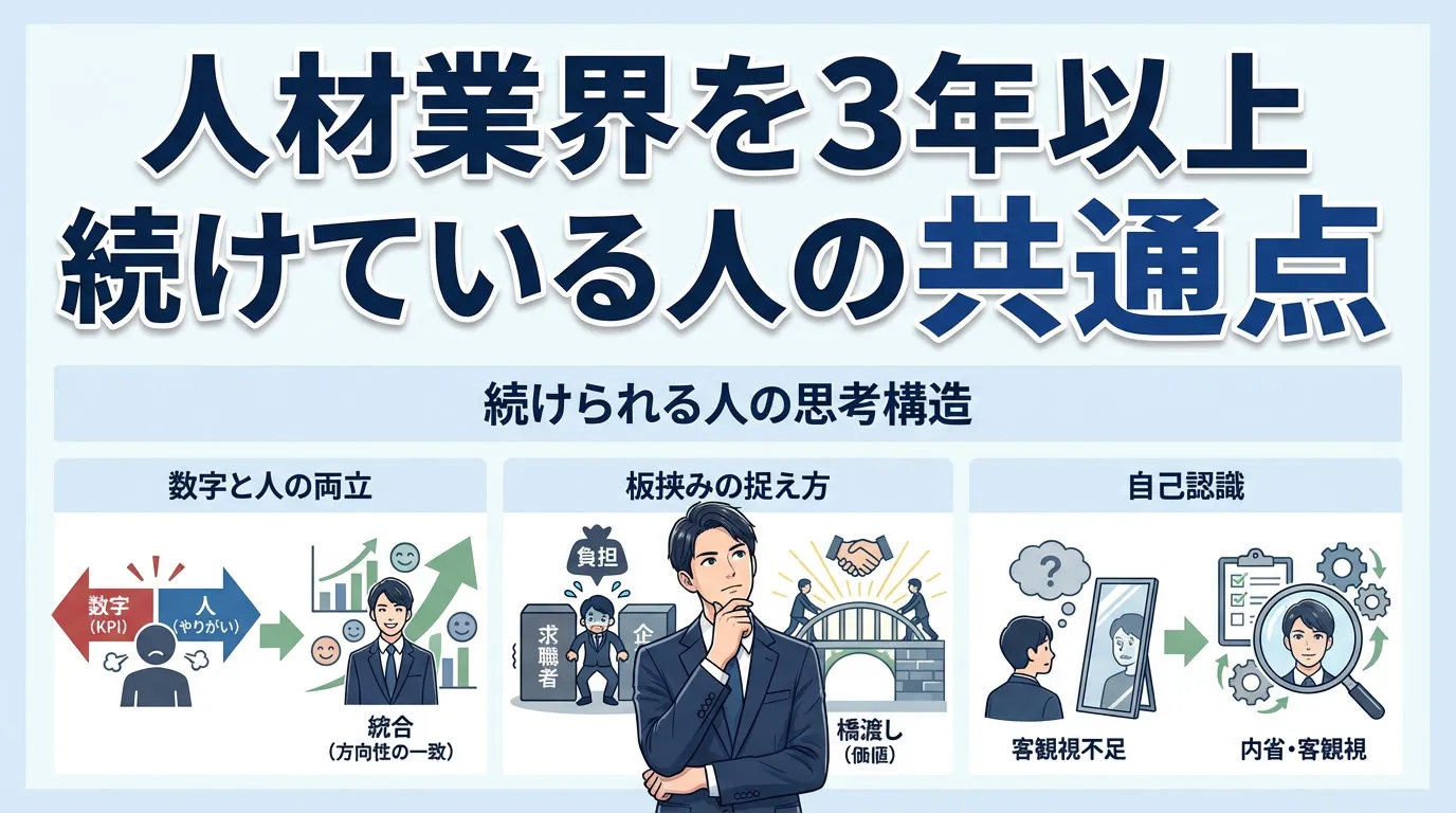 人材業界を3年以上続けている人の共通点