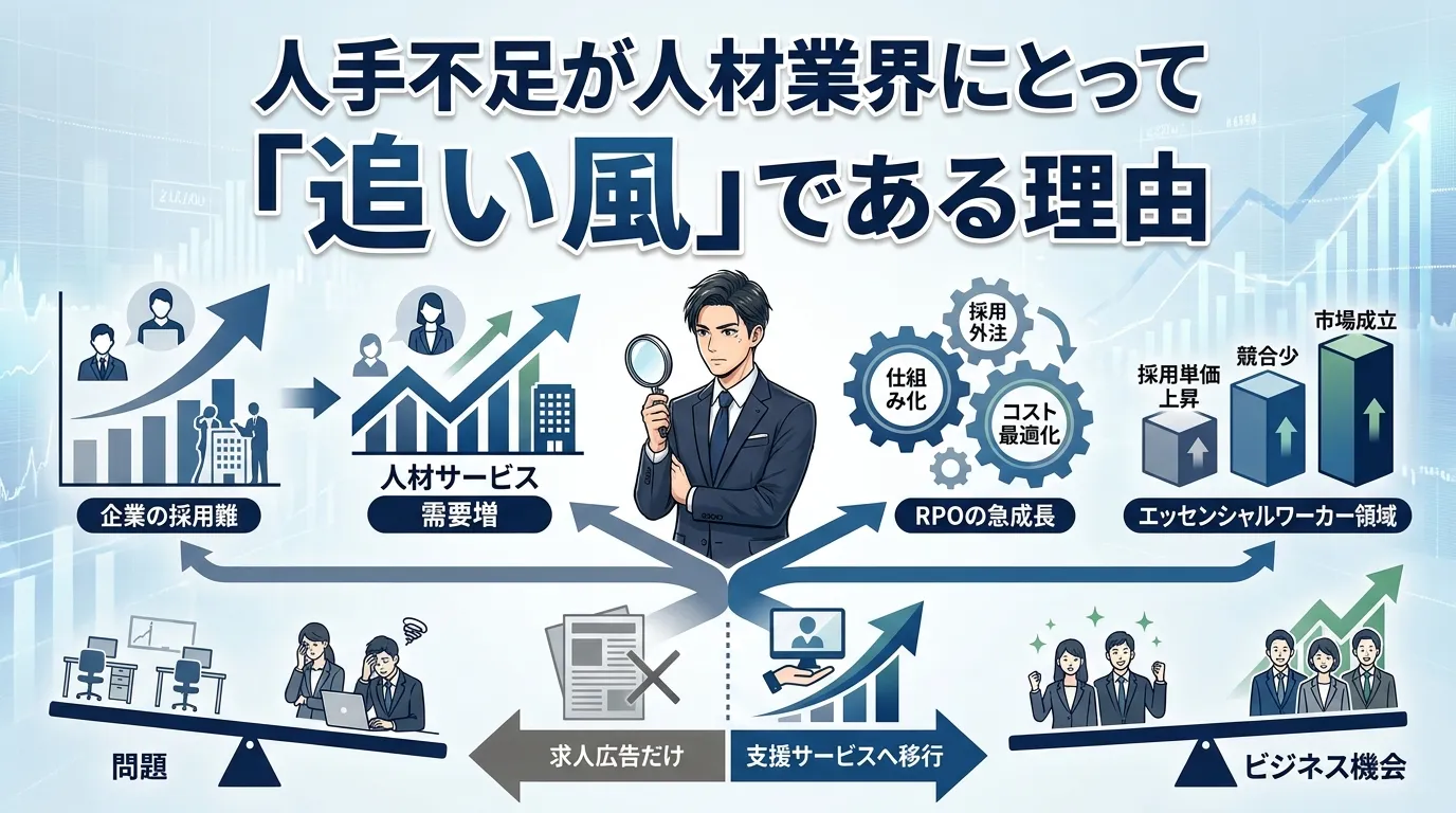 人手不足が人材業界にとって「追い風」である理由

