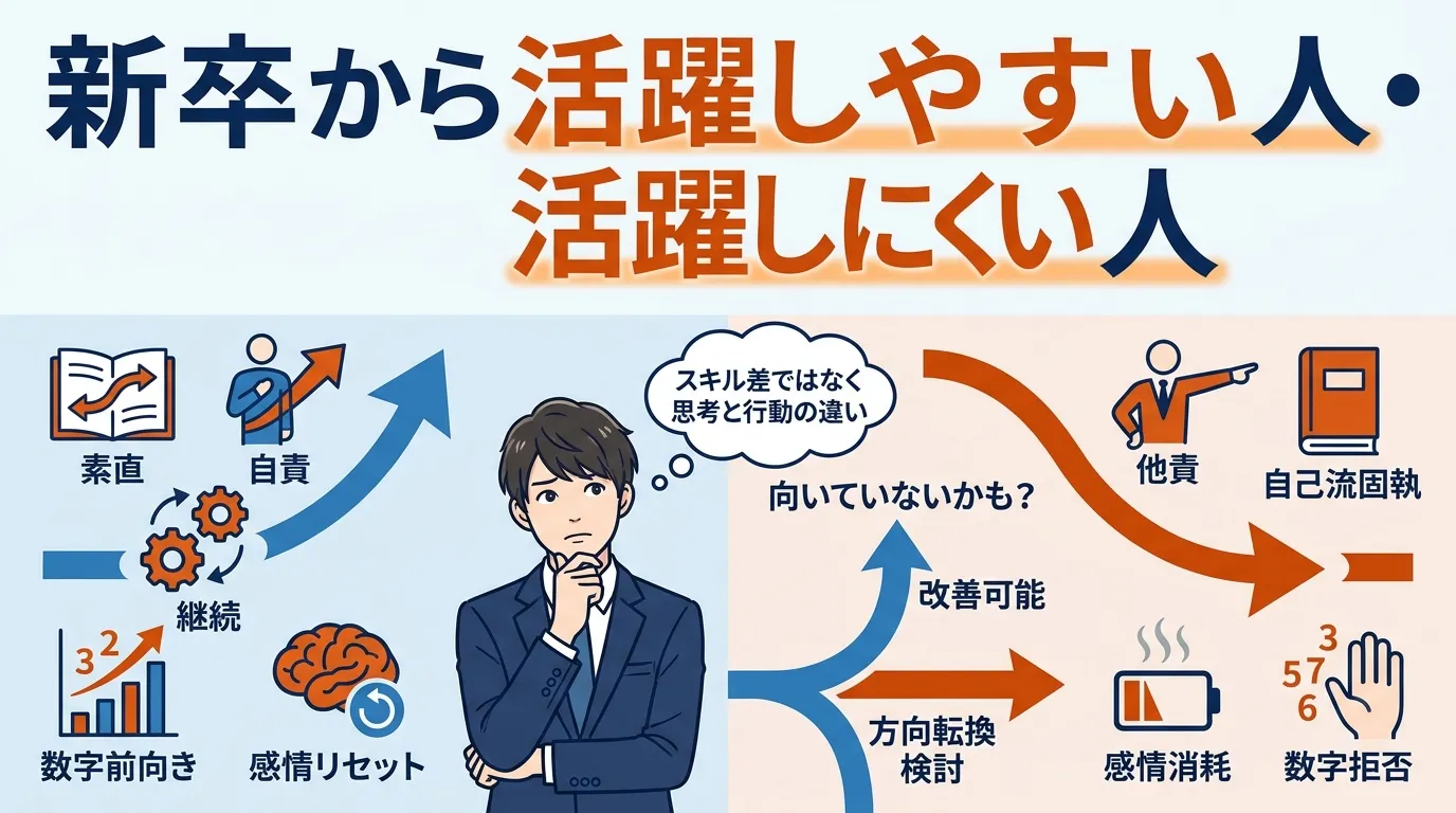 新卒から活躍しやすい人・活躍しにくい人