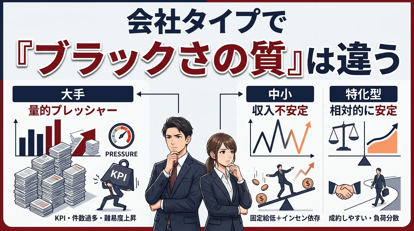 会社タイプで「ブラックさの質」はこれだけ違う