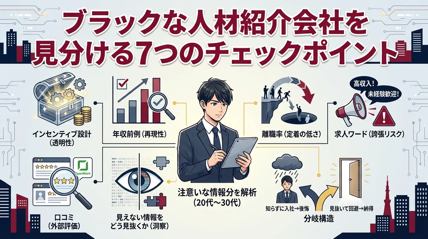 ブラックな人材紹介会社を見分ける7つのチェックポイント
