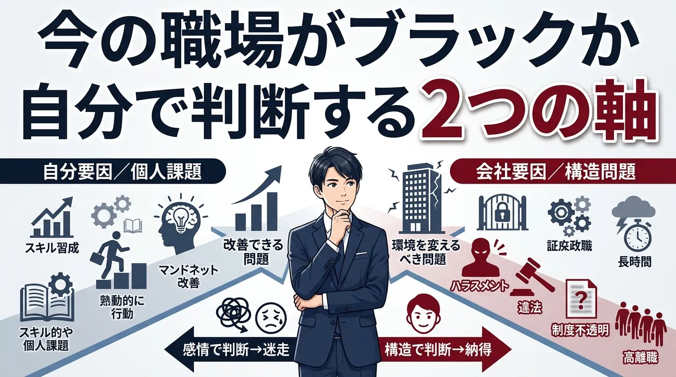 今の職場がブラックかどうかを自分で判断する2つの軸