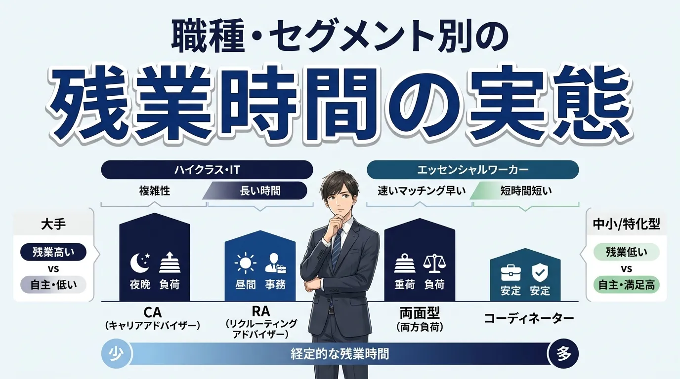 職種・セグメント別の残業時間の実態