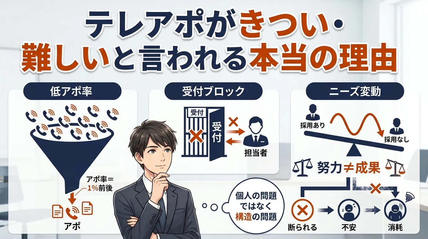 テレアポがきつい・難しいと言われる本当の理由
