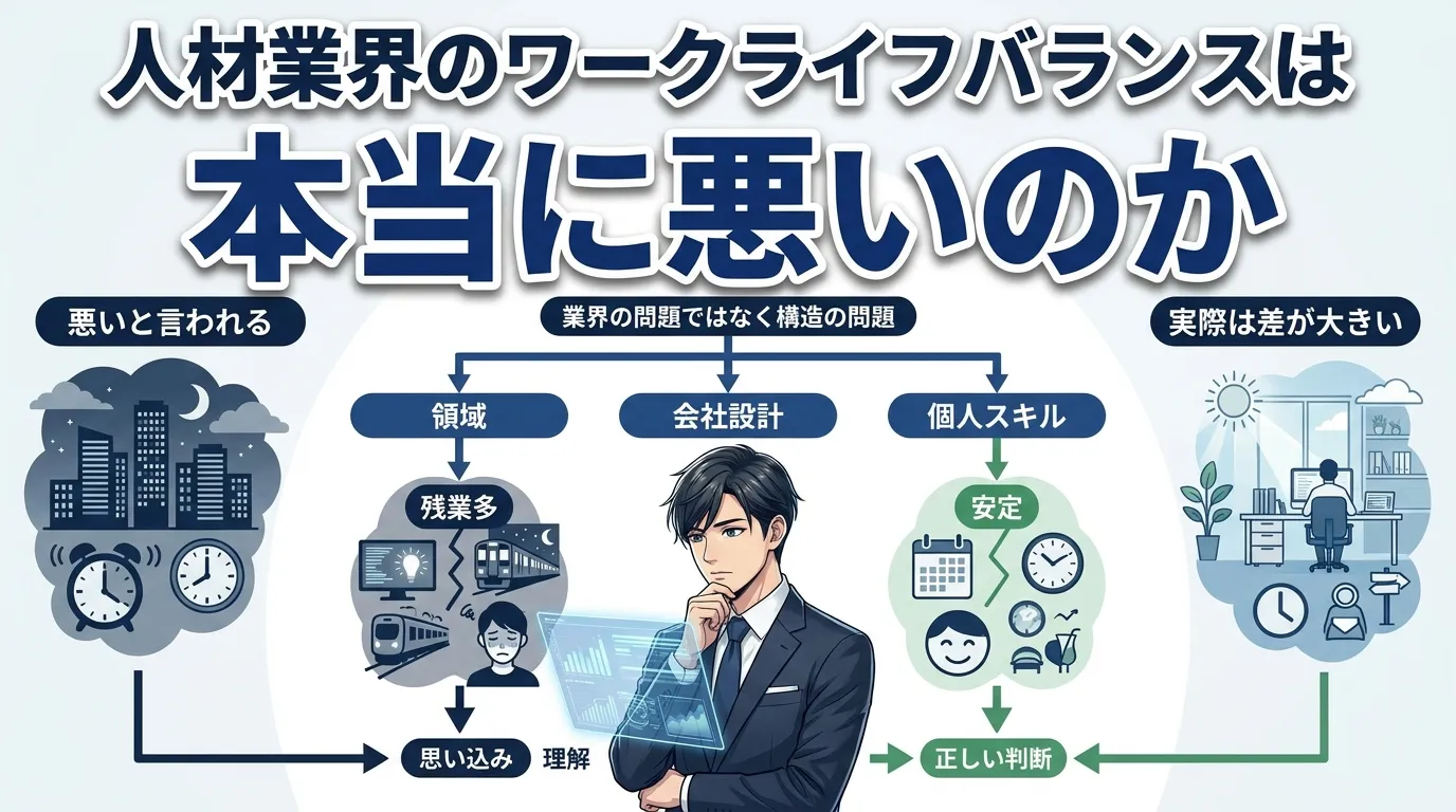 人材業界のワークライフバランスは本当に悪いのか